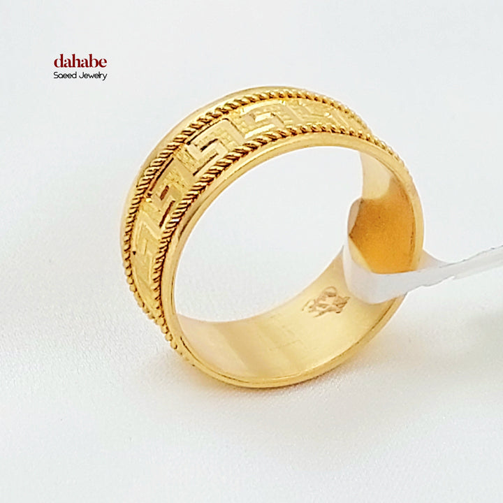 CNC Virna Wedding Ring Made of 21K Gold by Saeed Jewelry 