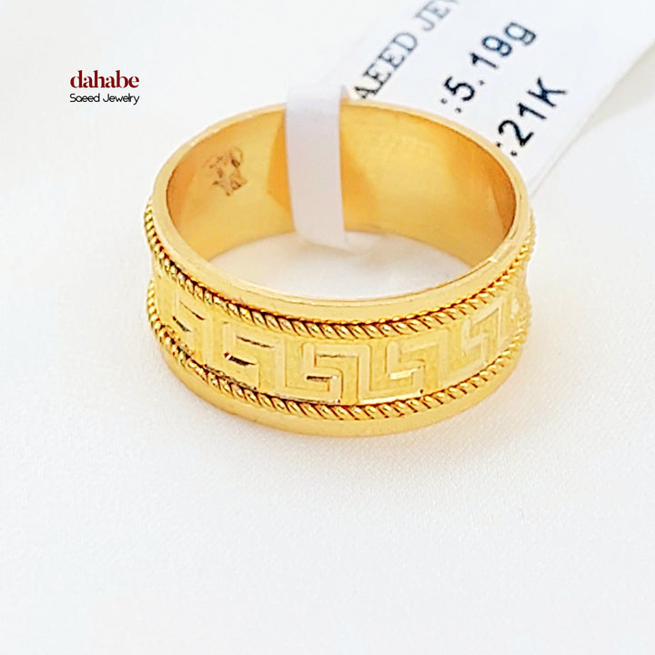 CNC Virna Wedding Ring Made of 21K Gold by Saeed Jewelry 