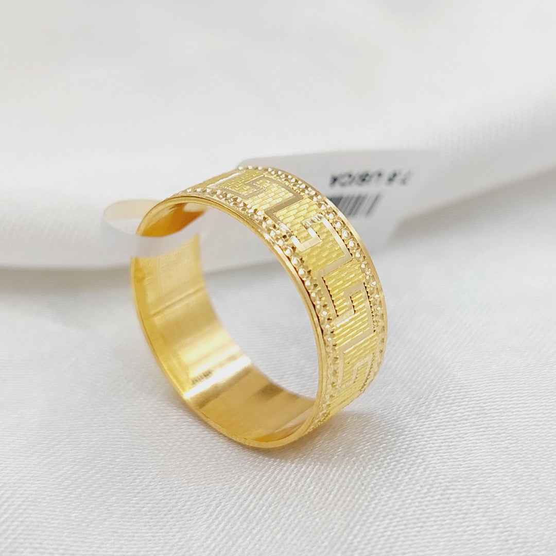 21K Gold CNC Virna Wedding Ring by Saeed Jewelry - Image 7