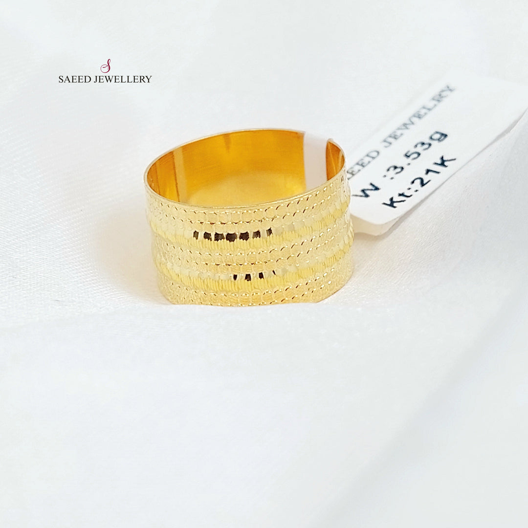 CNC Wedding Ring Made of 21K Gold by Saeed Jewelry 