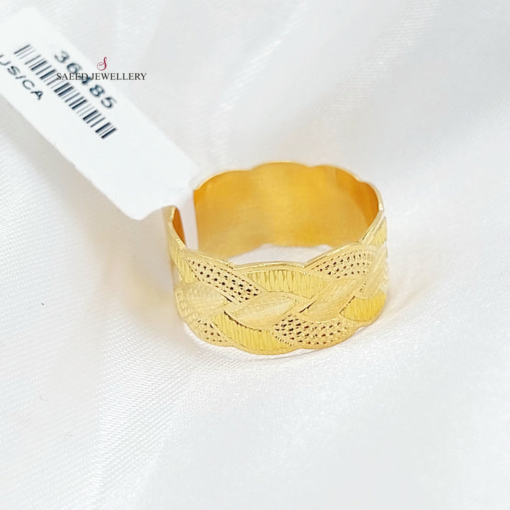 CNC Wedding Ring Made of 21K Gold by Saeed Jewelry 