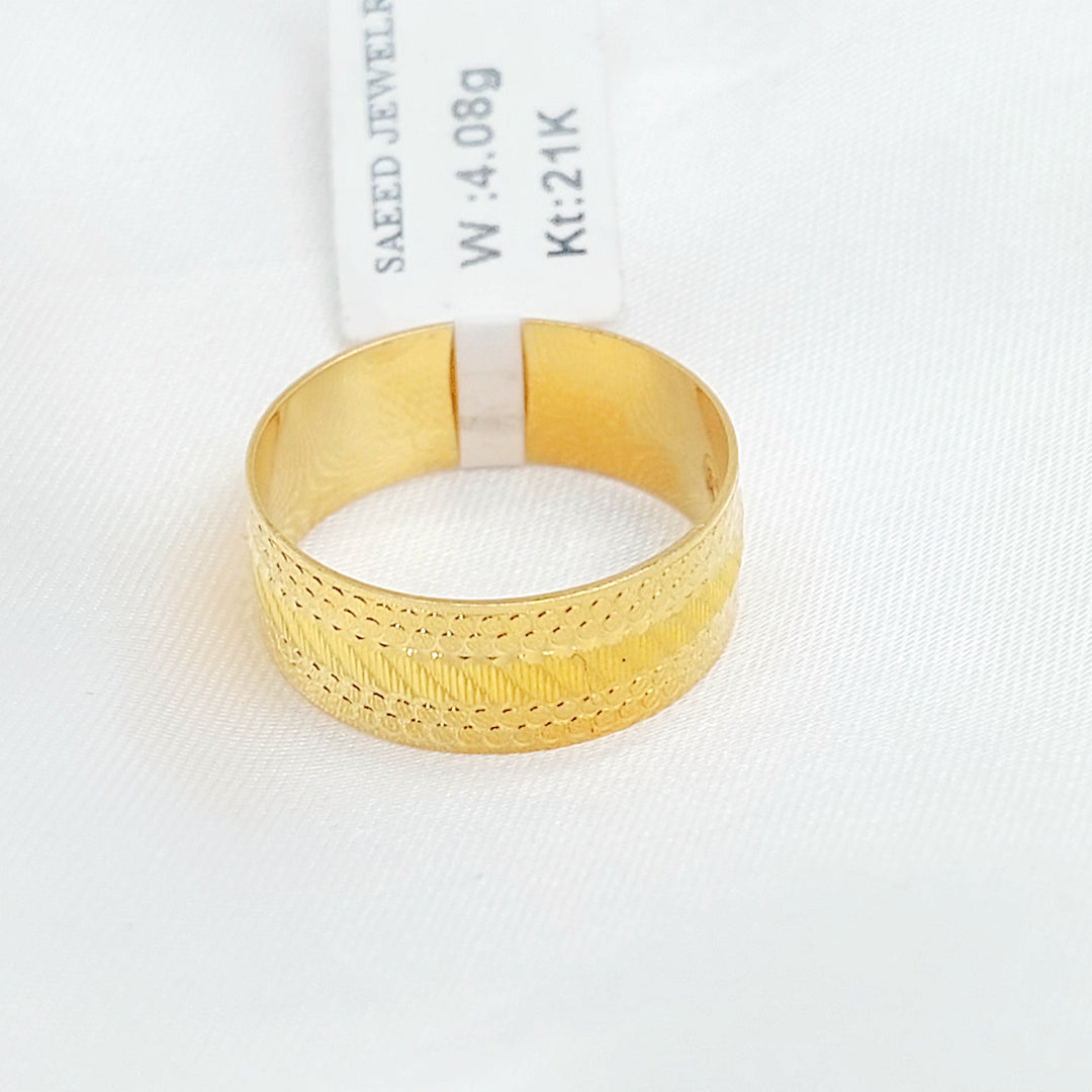 CNC Wedding Ring Made of 21K Gold by Saeed Jewelry 