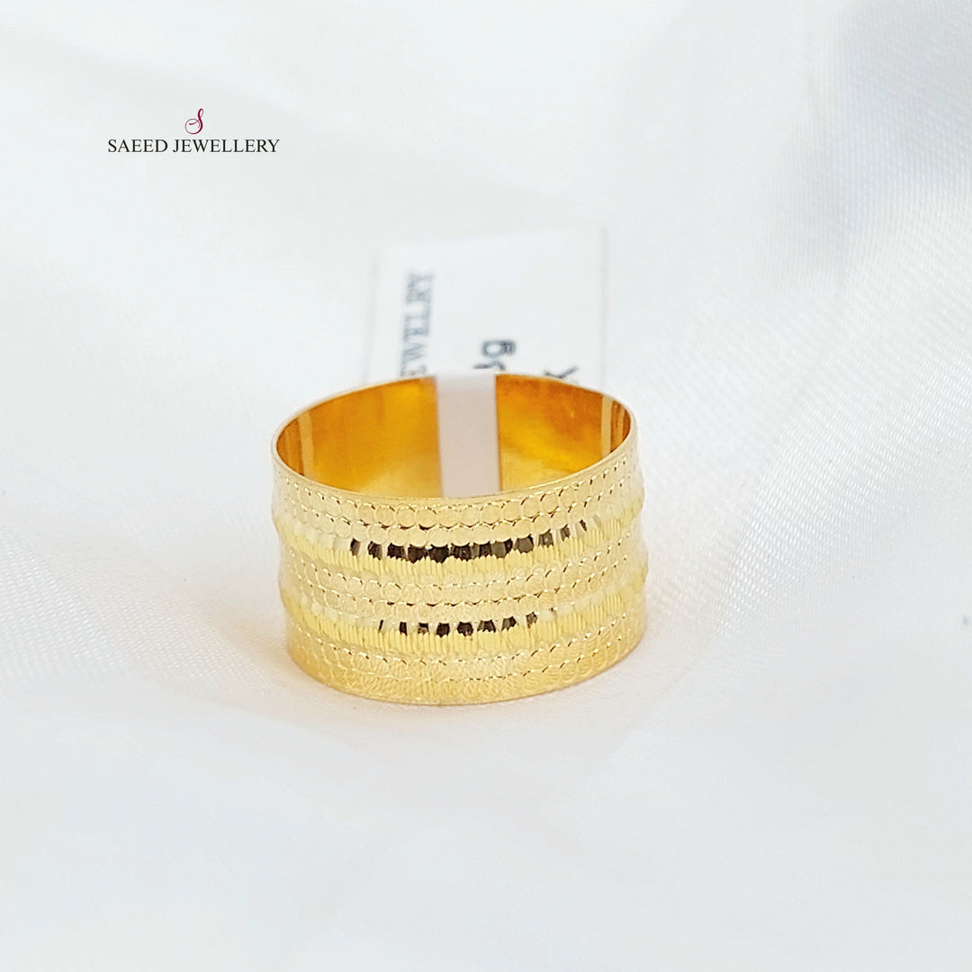 CNC Wedding Ring Made of 21K Gold by Saeed Jewelry 