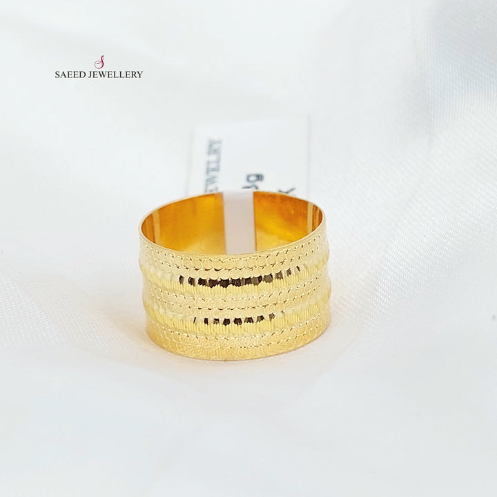 CNC Wedding Ring Made of 21K Gold by Saeed Jewelry 
