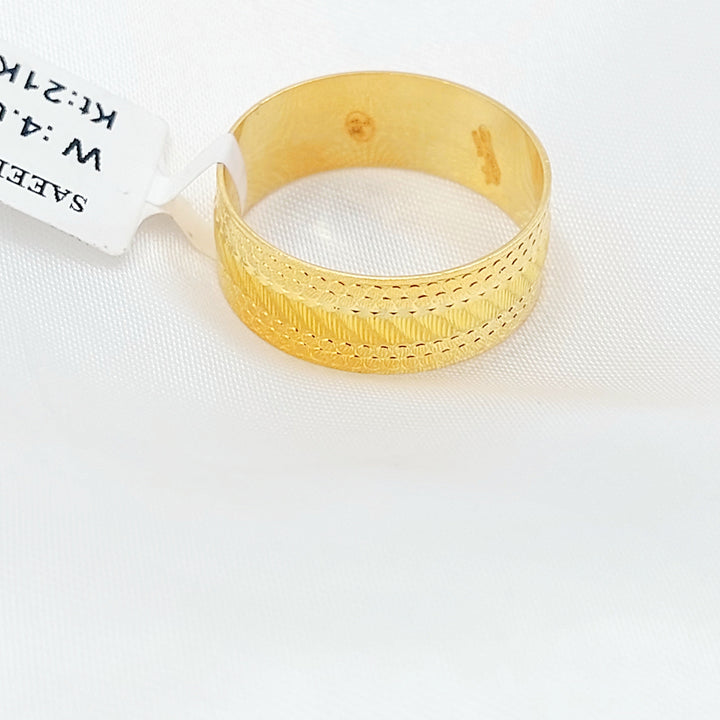 CNC Wedding Ring Made of 21K Gold by Saeed Jewelry 