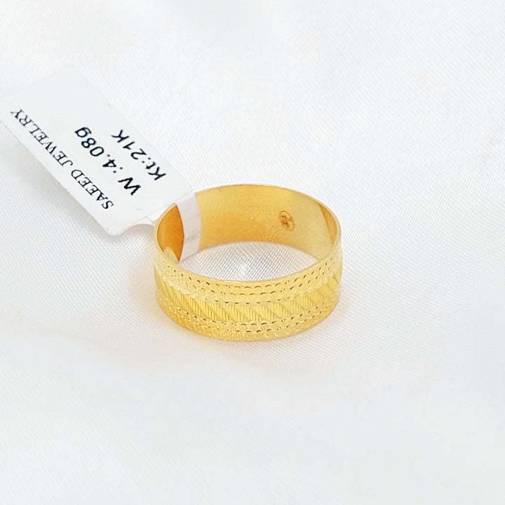 CNC Wedding Ring Made of 21K Gold by Saeed Jewelry 