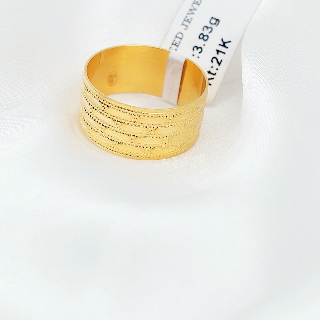 CNC Wedding Ring Made of 21K Gold by Saeed Jewelry 