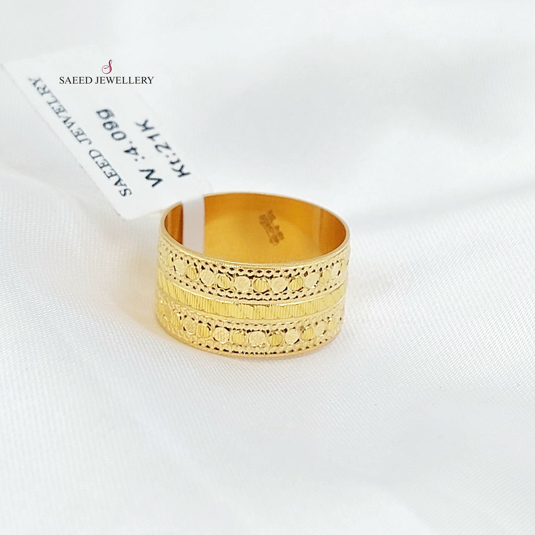 CNC Wedding Ring Made of 21K Gold by Saeed Jewelry 