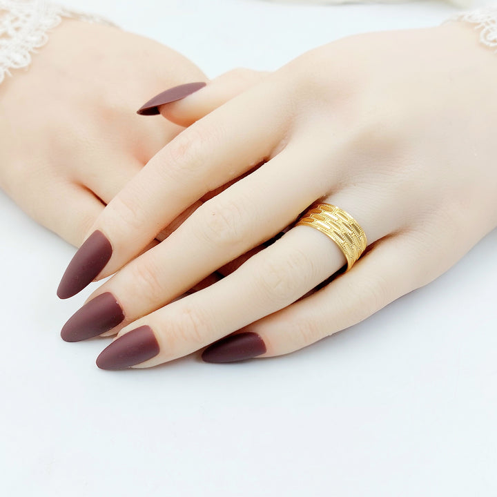 CNC Wedding Ring Made of 21K Gold by Saeed Jewelry 