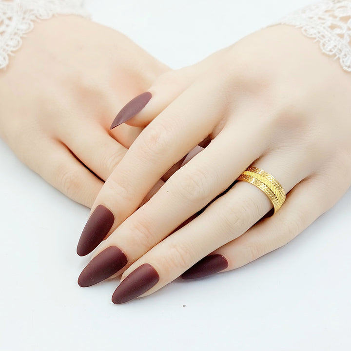 CNC Wedding Ring Made of 21K Gold by Saeed Jewelry 