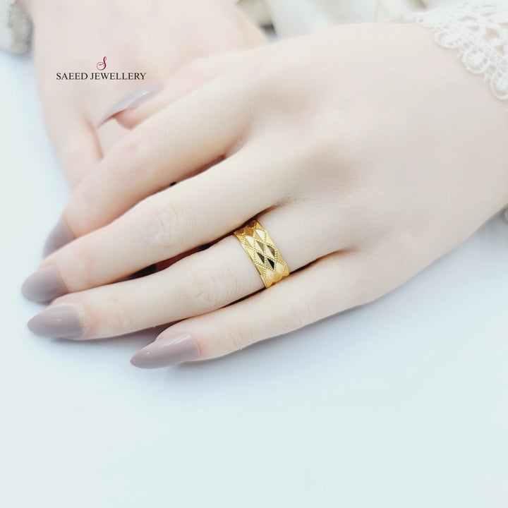 CNC Wedding Ring Made of 21K Gold by Saeed Jewelry 