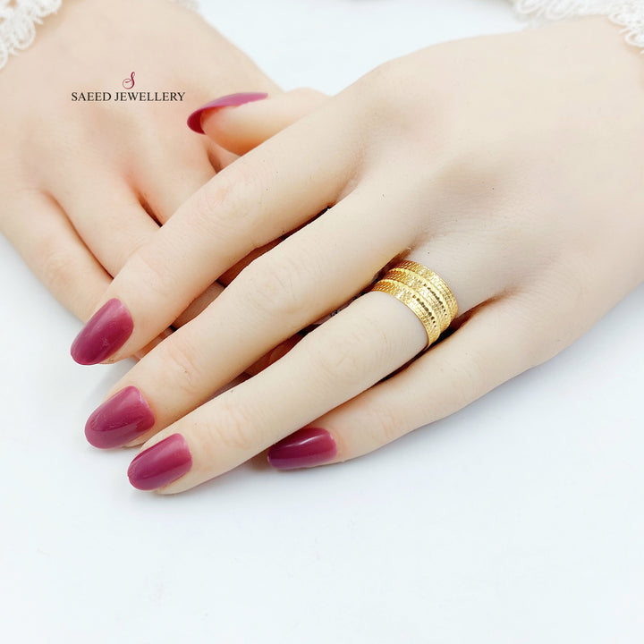 CNC Wedding Ring Made of 21K Gold by Saeed Jewelry 