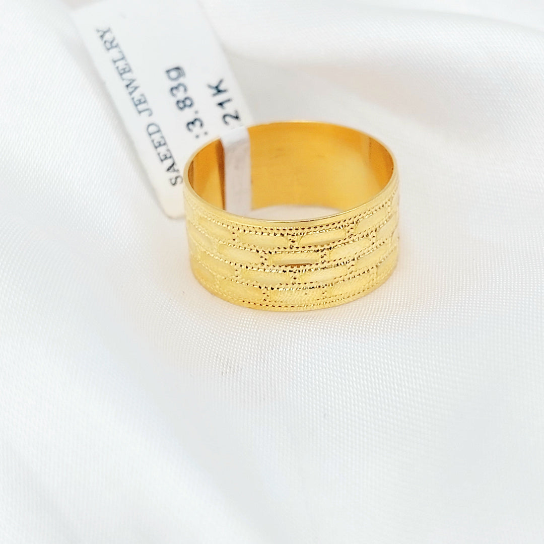 CNC Wedding Ring Made of 21K Gold by Saeed Jewelry 