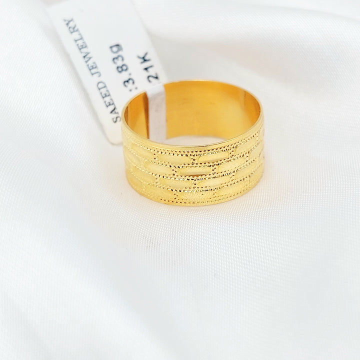 CNC Wedding Ring Made of 21K Gold by Saeed Jewelry 