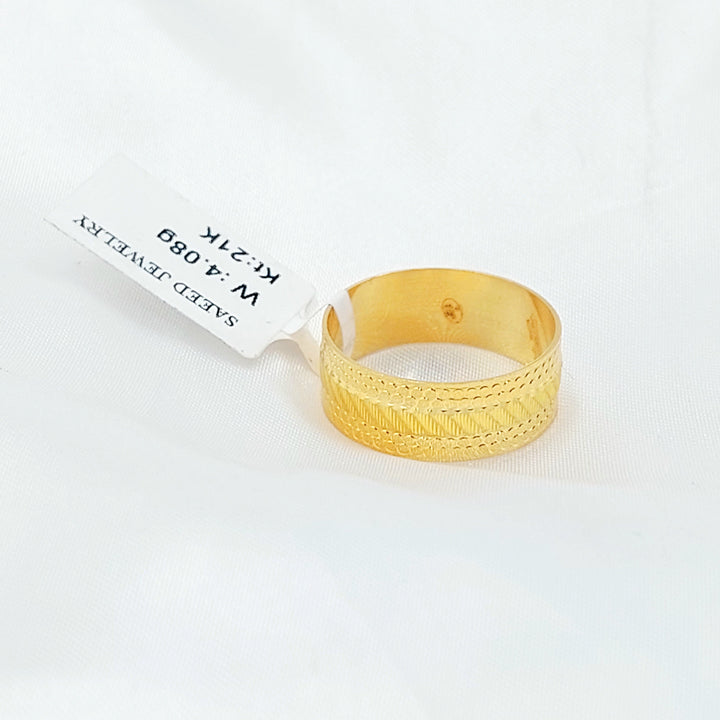 CNC Wedding Ring Made of 21K Gold by Saeed Jewelry 
