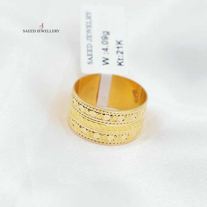 CNC Wedding Ring Made of 21K Gold by Saeed Jewelry 