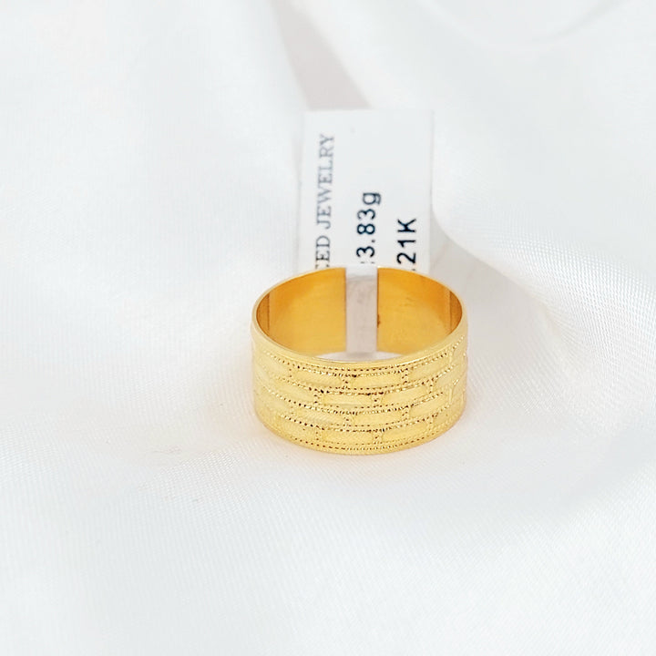 CNC Wedding Ring Made of 21K Gold by Saeed Jewelry 