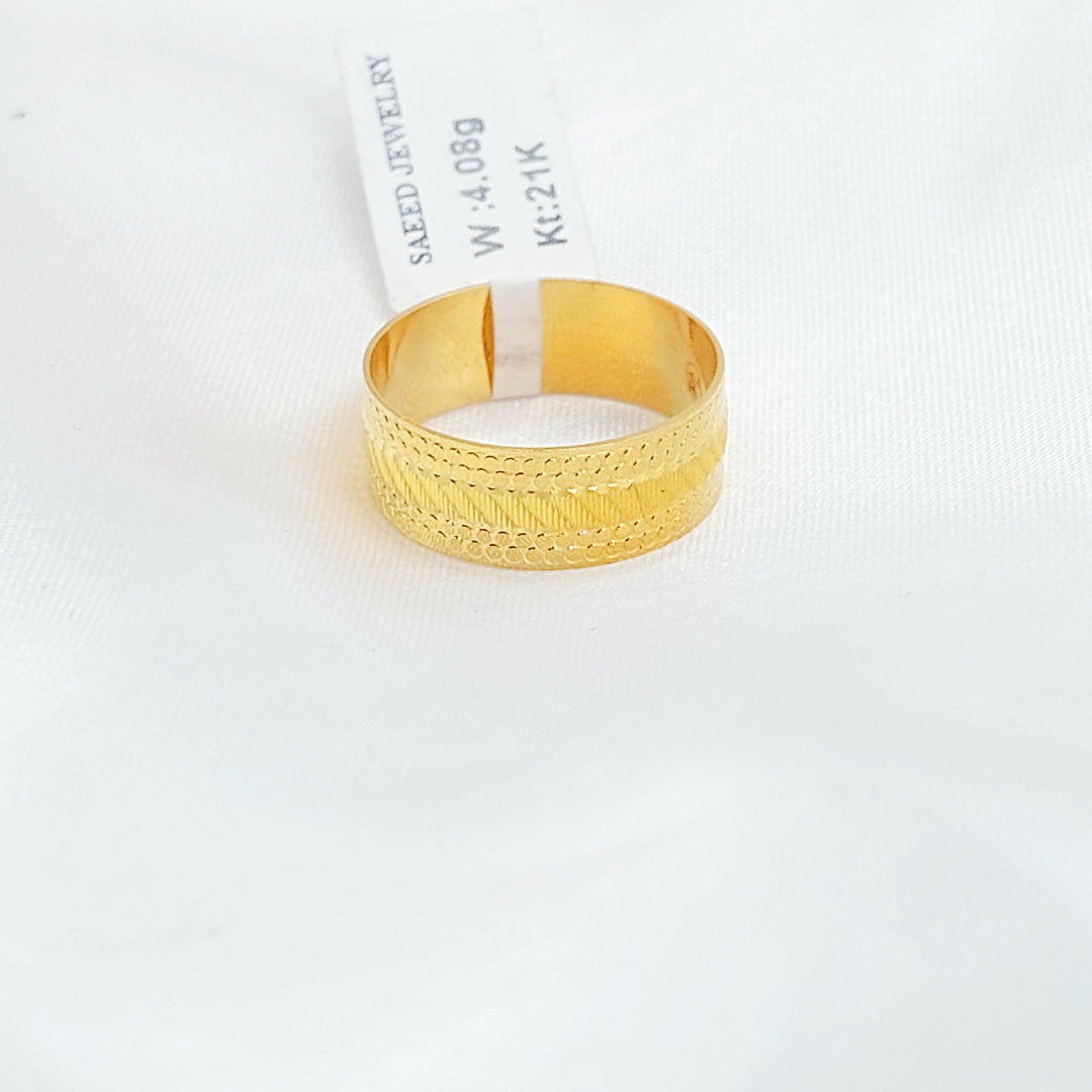 CNC Wedding Ring Made of 21K Gold by Saeed Jewelry 