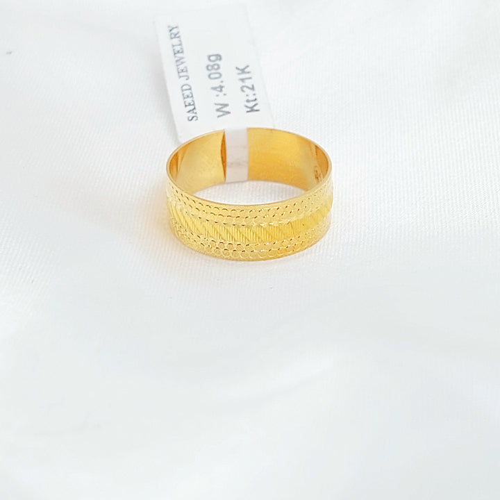 CNC Wedding Ring Made of 21K Gold by Saeed Jewelry 