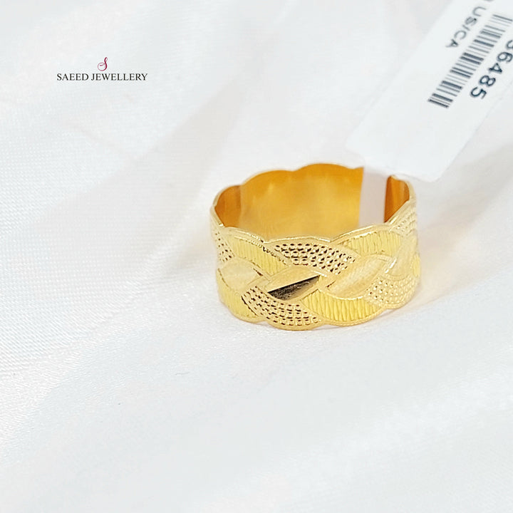 CNC Wedding Ring Made of 21K Gold by Saeed Jewelry 