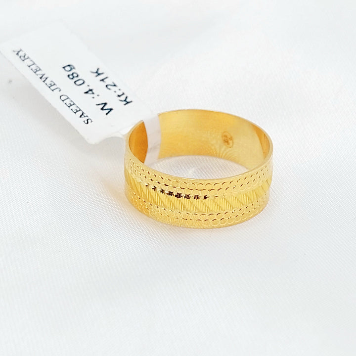 CNC Wedding Ring Made of 21K Gold by Saeed Jewelry 
