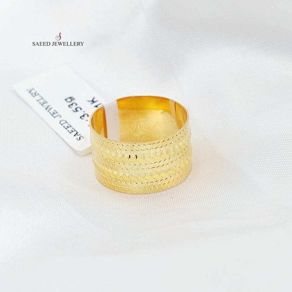 CNC Wedding Ring Made of 21K Gold by Saeed Jewelry 