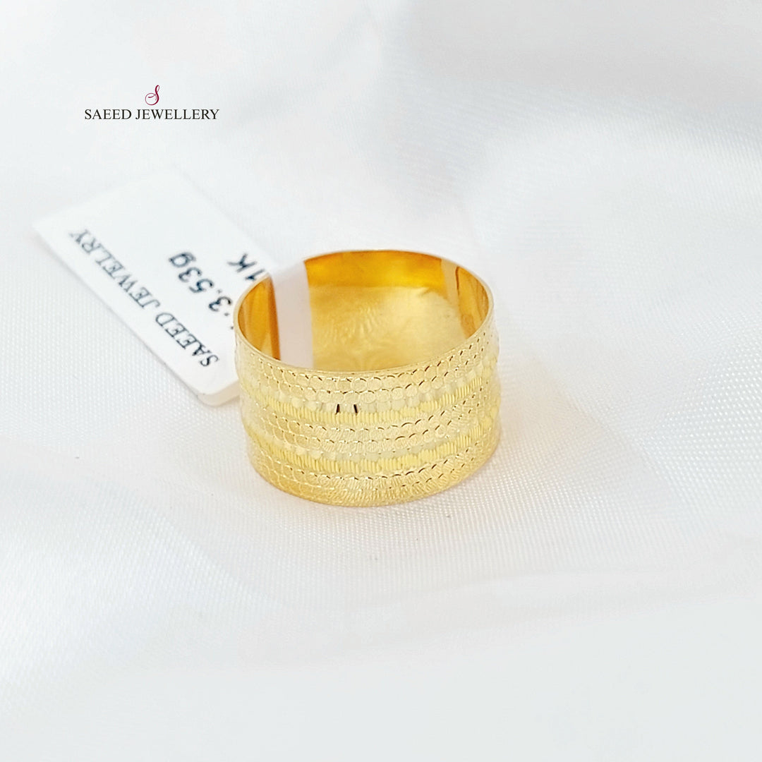 CNC Wedding Ring Made of 21K Gold by Saeed Jewelry 
