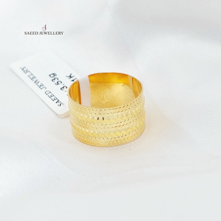CNC Wedding Ring Made of 21K Gold by Saeed Jewelry 
