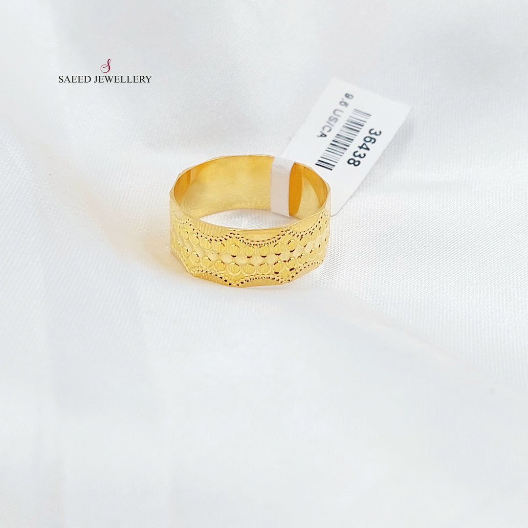 CNC Wedding Ring Made of 21K Gold by Saeed Jewelry 