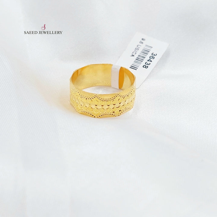 CNC Wedding Ring Made of 21K Gold by Saeed Jewelry 