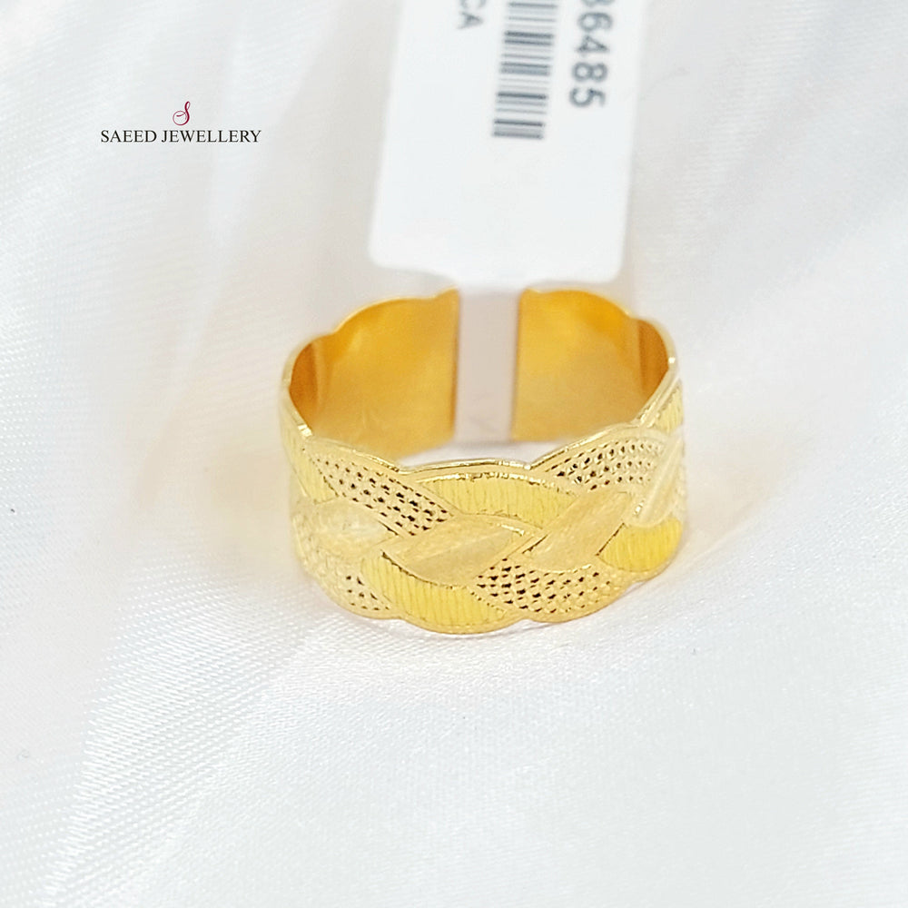 CNC Wedding Ring Made of 21K Gold by Saeed Jewelry 