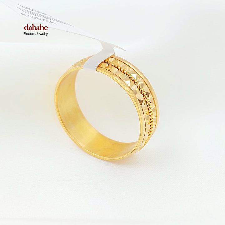 Deluxe CNC Wedding Ring Made of 21K Gold by Saeed Jewelry 