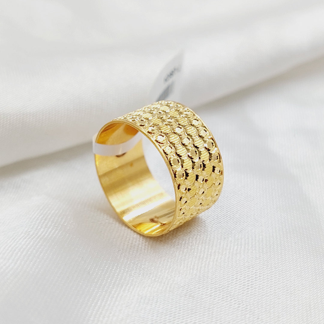 21K Gold Deluxe CNC Wedding Ring by Saeed Jewelry - Image 4