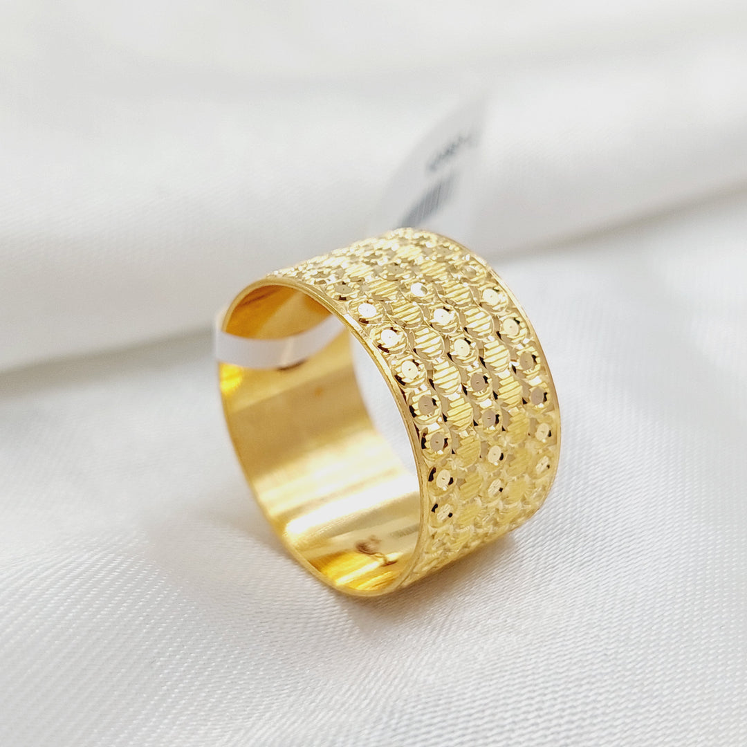 21K Gold Deluxe CNC Wedding Ring by Saeed Jewelry - Image 6