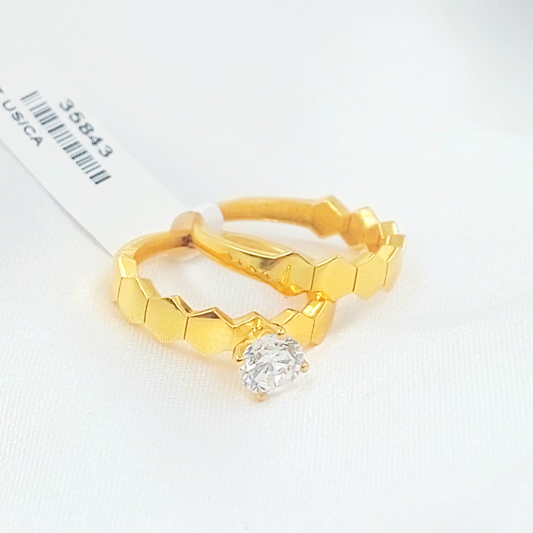 Deluxe Twins Wedding Ring Made of 21K Gold by Saeed Jewelry 