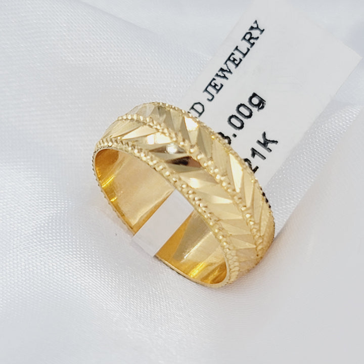 21K ذبلة سي ان سي ورق الشجر-مجوهرات الشيخ سعيد-Saeed Jewelry 