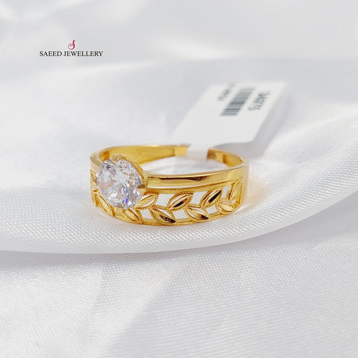 21K ذبلة تونز ورق الشجر-مجوهرات الشيخ سعيد-Saeed Jewelry 