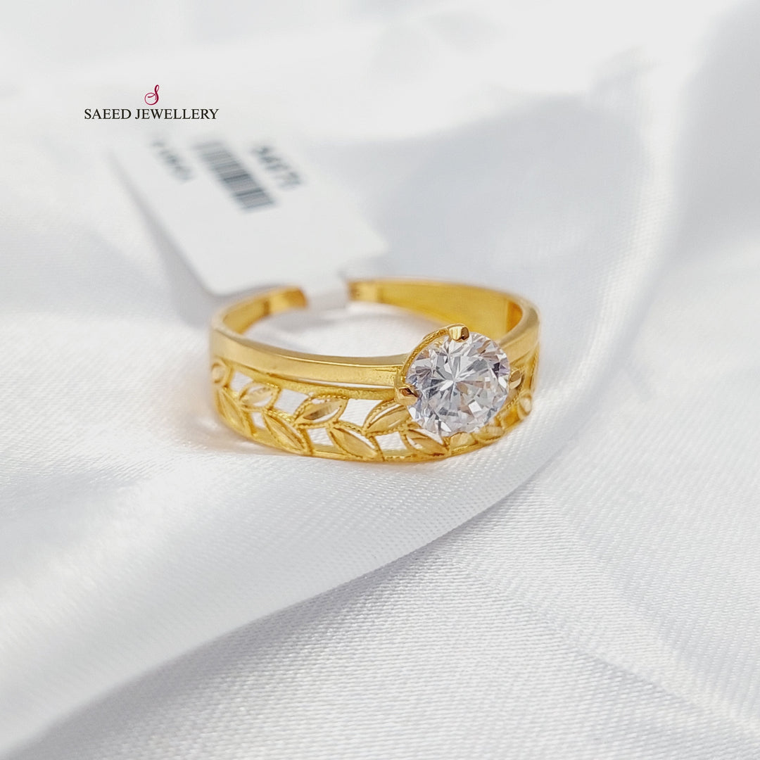 21K ذبلة تونز ورق الشجر-مجوهرات الشيخ سعيد-Saeed Jewelry 