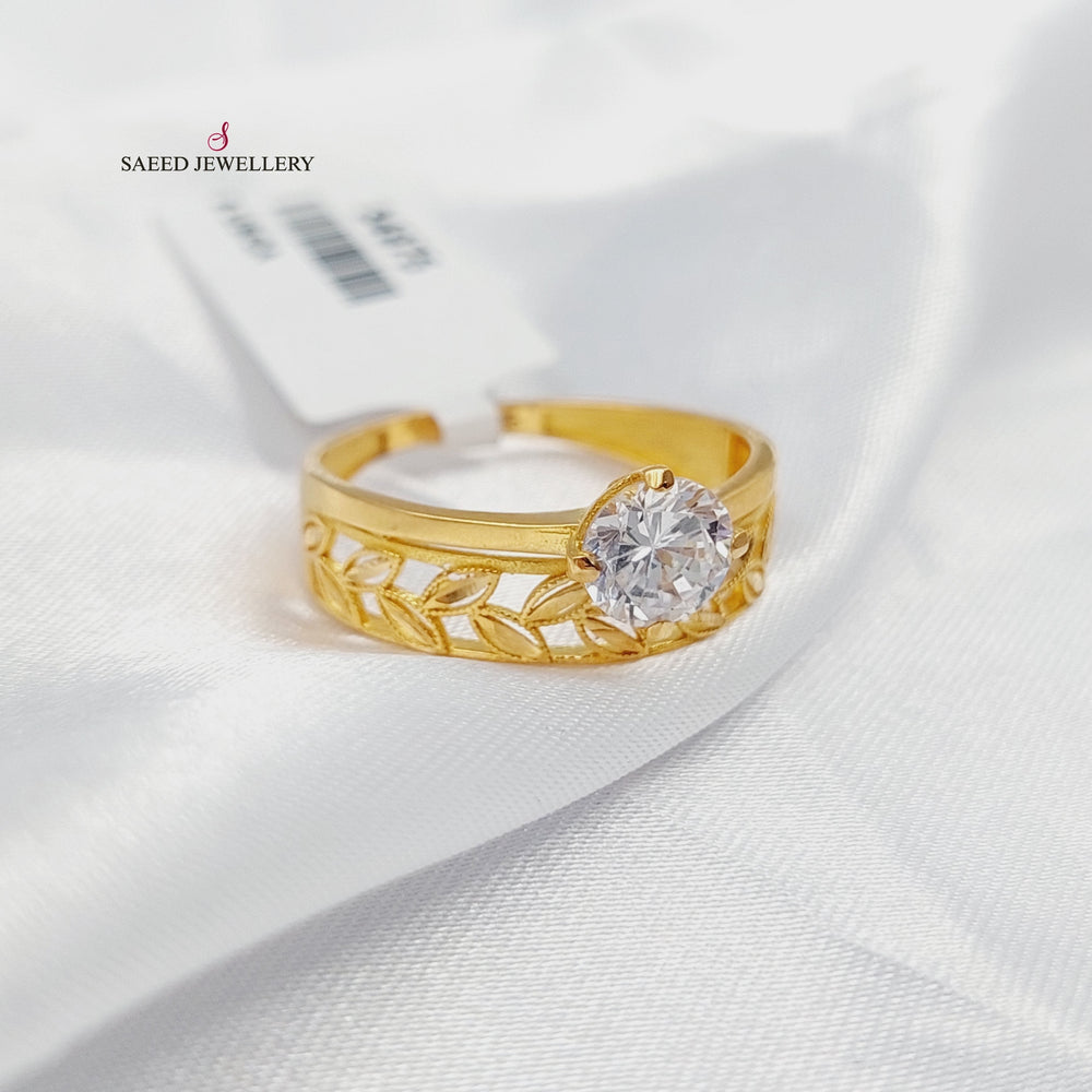 21K ذبلة تونز ورق الشجر-مجوهرات الشيخ سعيد-Saeed Jewelry 