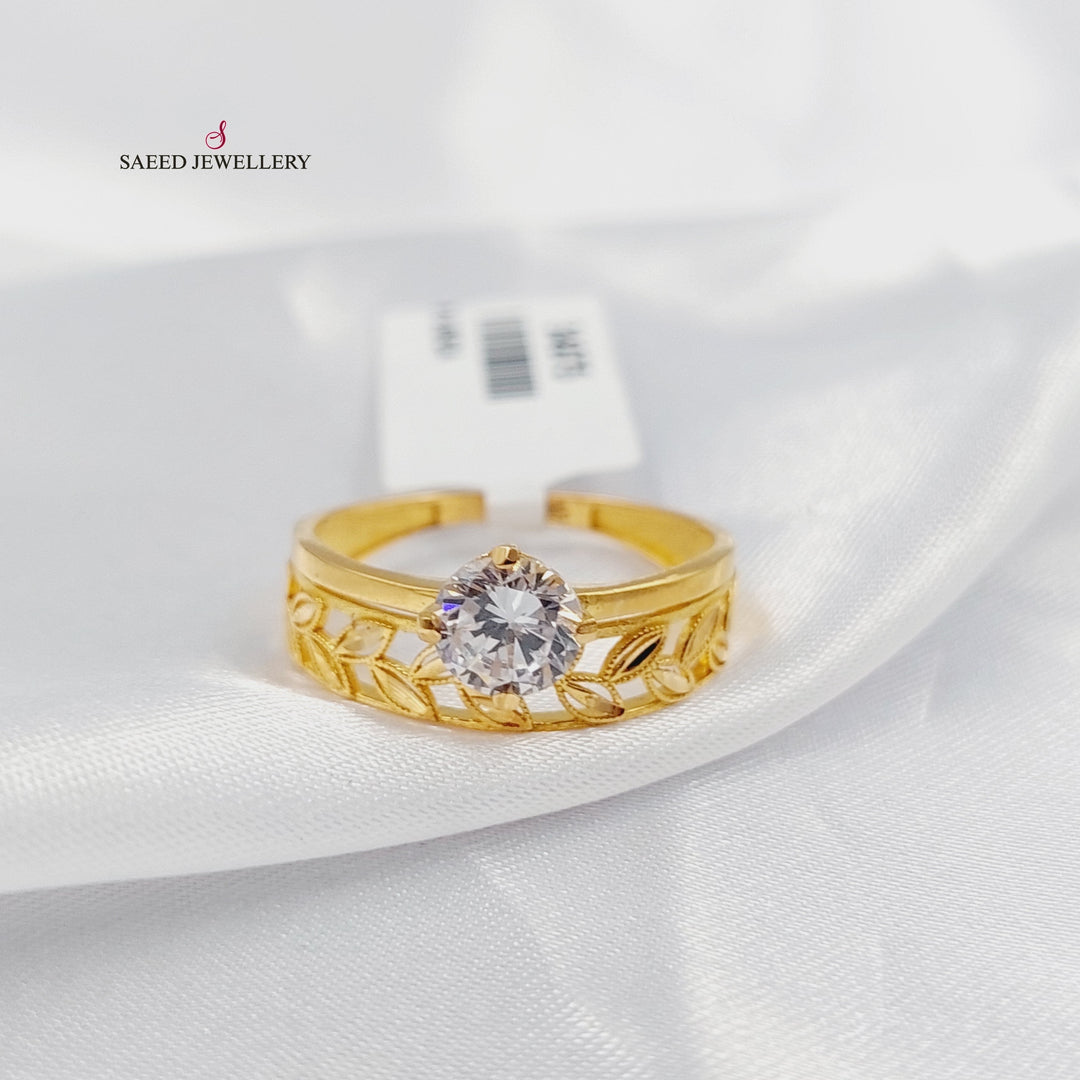 21K ذبلة تونز ورق الشجر-مجوهرات الشيخ سعيد-Saeed Jewelry 