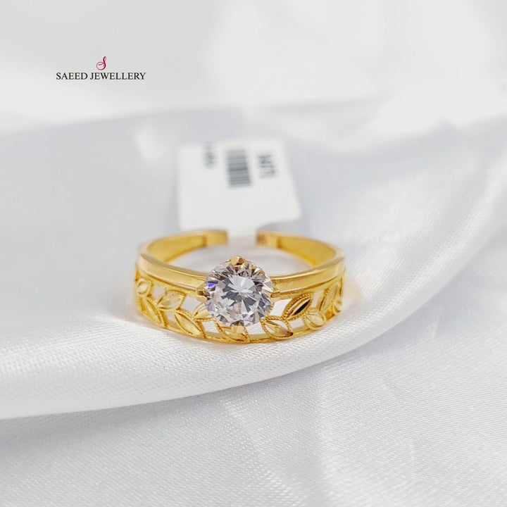 21K ذبلة تونز ورق الشجر-مجوهرات الشيخ سعيد-Saeed Jewelry 