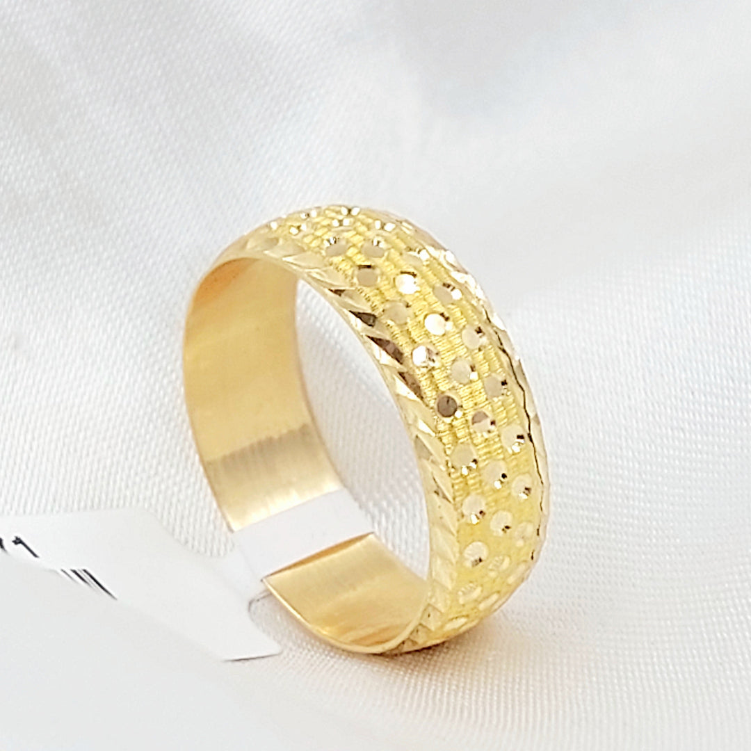 Rounded CNC Wedding Ring Made of 21K Gold by Saeed Jewelry 