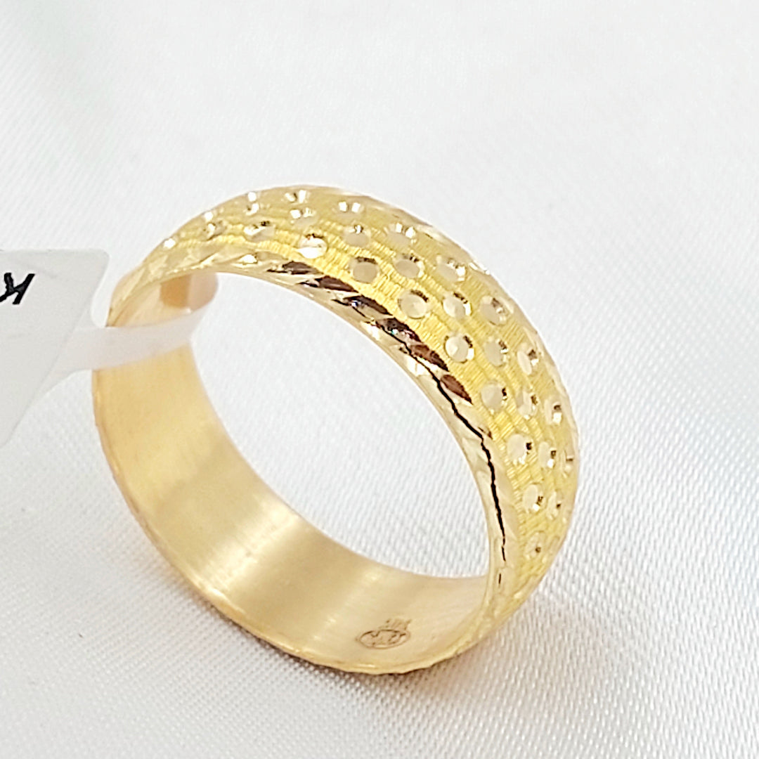 Rounded CNC Wedding Ring Made of 21K Gold by Saeed Jewelry 