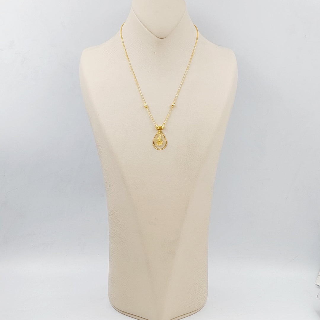 21K Gold tear Necklace by Saeed Jewelry - Image 6