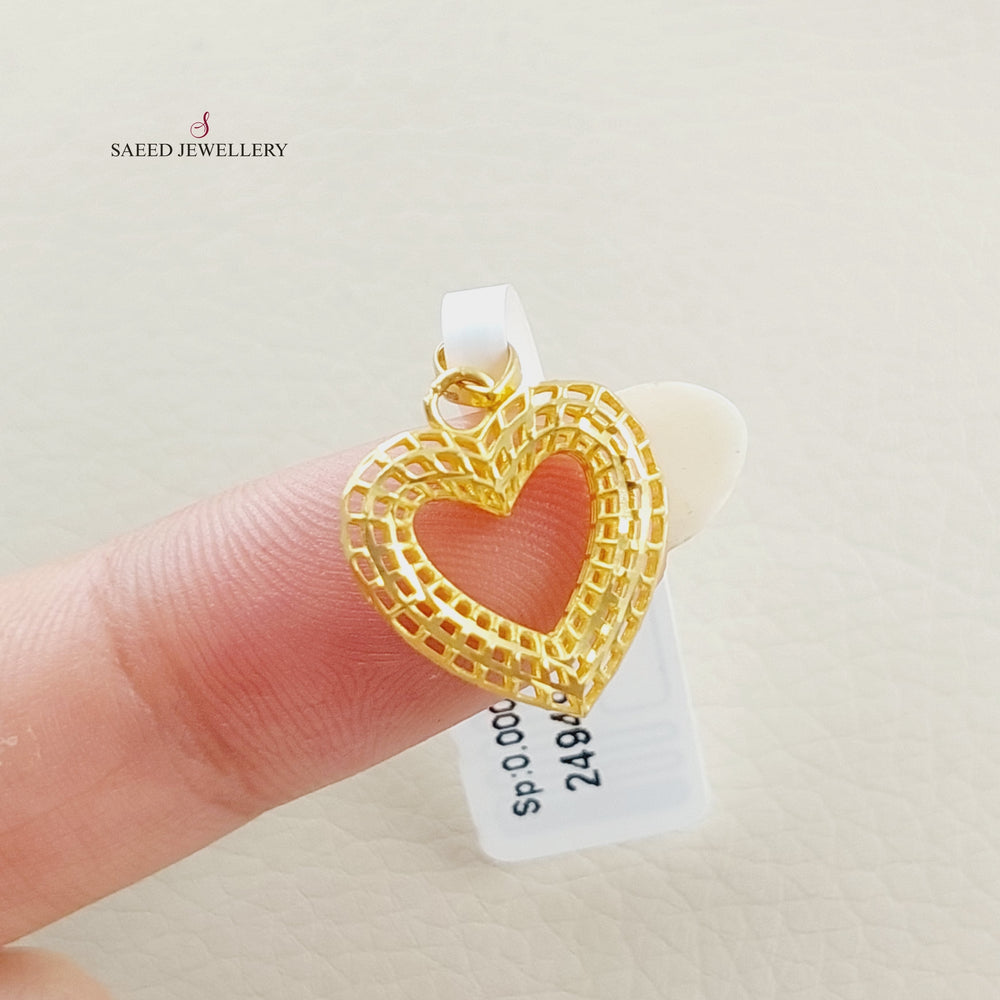 21.00132673 Gold Heart Pendant by Saeed Jewelry - Image 2