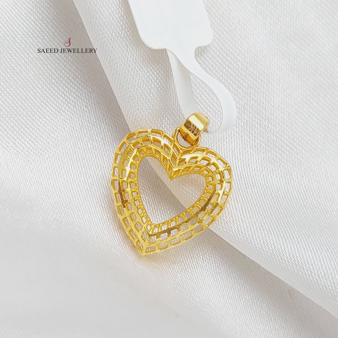 21.00132673 Gold Heart Pendant by Saeed Jewelry - Image 4