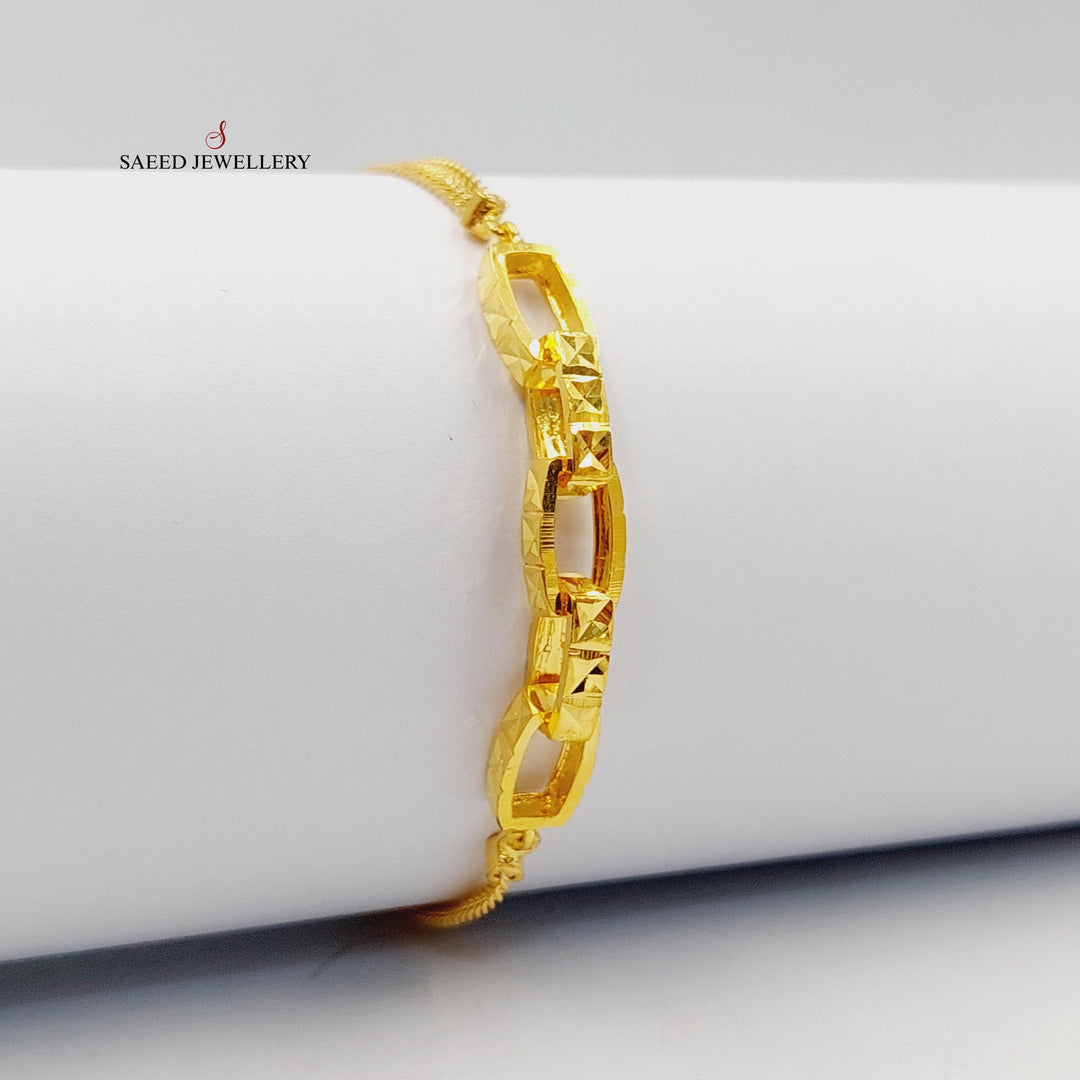 21K اسوارة بيبر كليب-مجوهرات الشيخ سعيد-Saeed Jewelry 