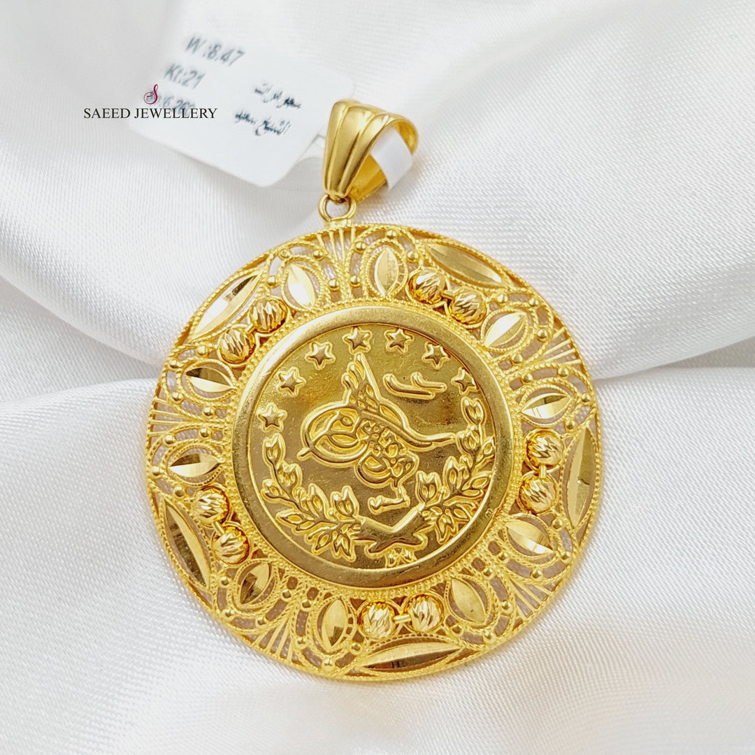 21K Gold Rashadi Model Pendant by Saeed Jewelry - Image 8