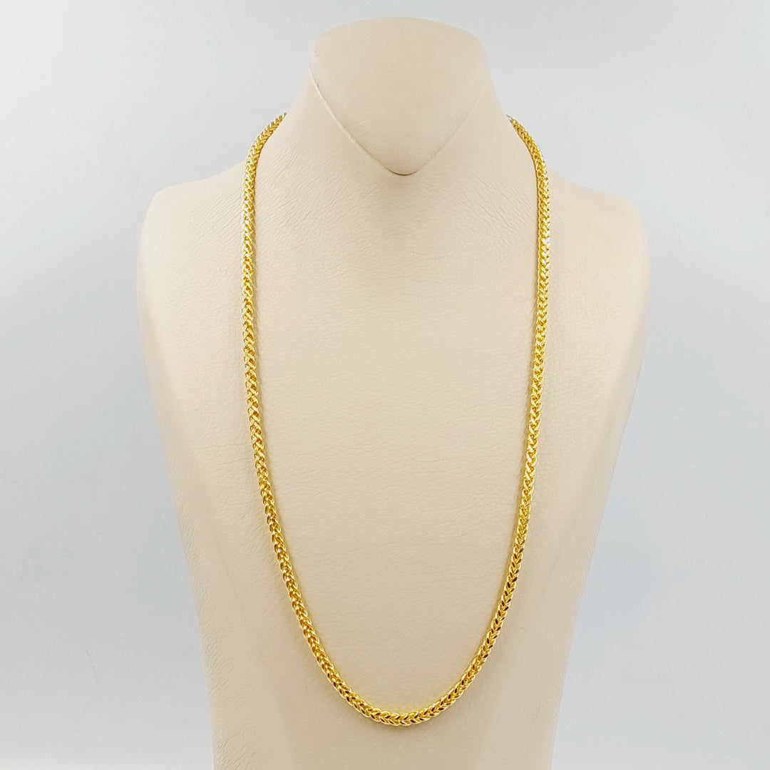 21K Gold 4mm Franco Chain by Saeed Jewelry - Image 10