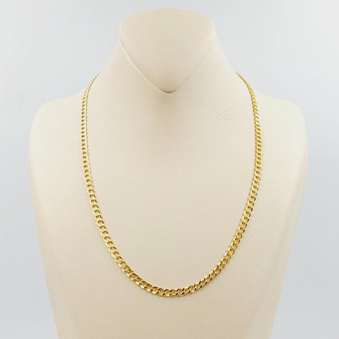 21K Gold 4.5mm Curb Chain by Saeed Jewelry - Image 8